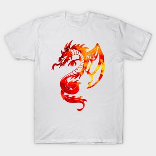 Red Fire Dragon Tattoo T-Shirt